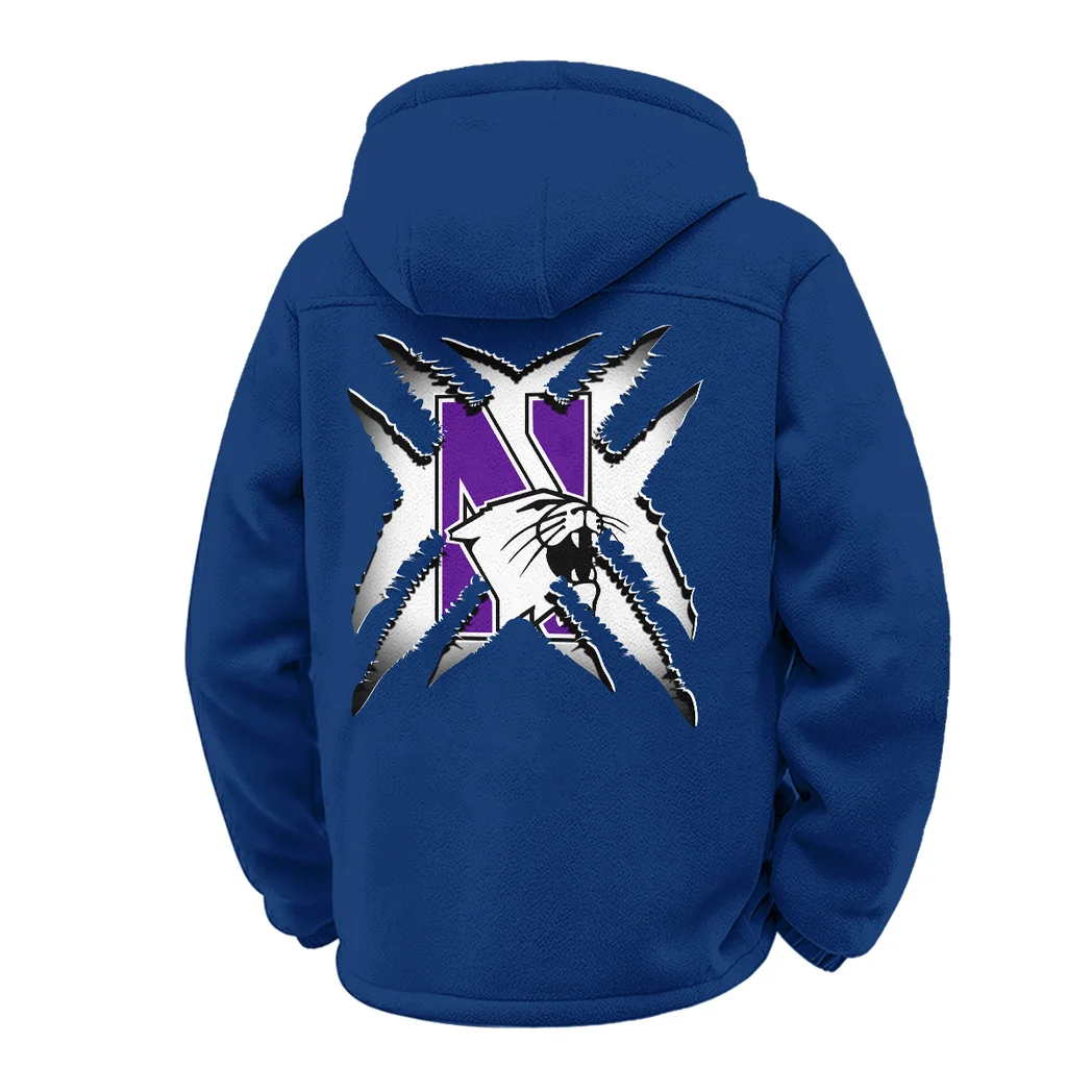 The Wildcats Winter Fleece Jacket, Thermal Winter Fleece HVN1454NW - Navy - Image 3