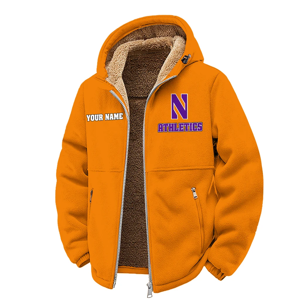 The Wildcats Winter Fleece Jacket, Thermal Winter Fleece HVN1454NW - Orange - Image 2