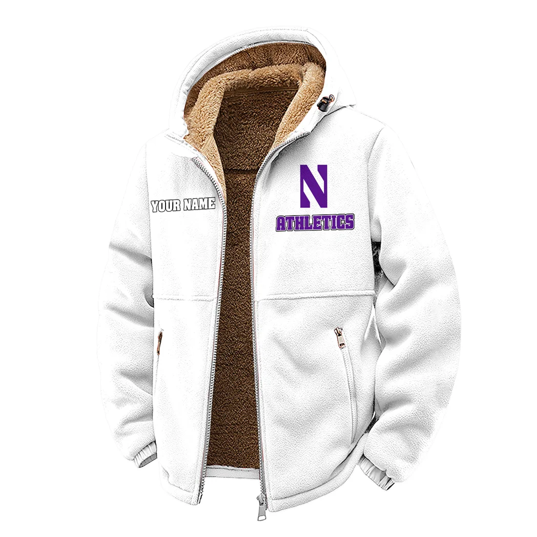 The Wildcats Winter Fleece Jacket, Thermal Winter Fleece HVN1454NW - White - Image 2