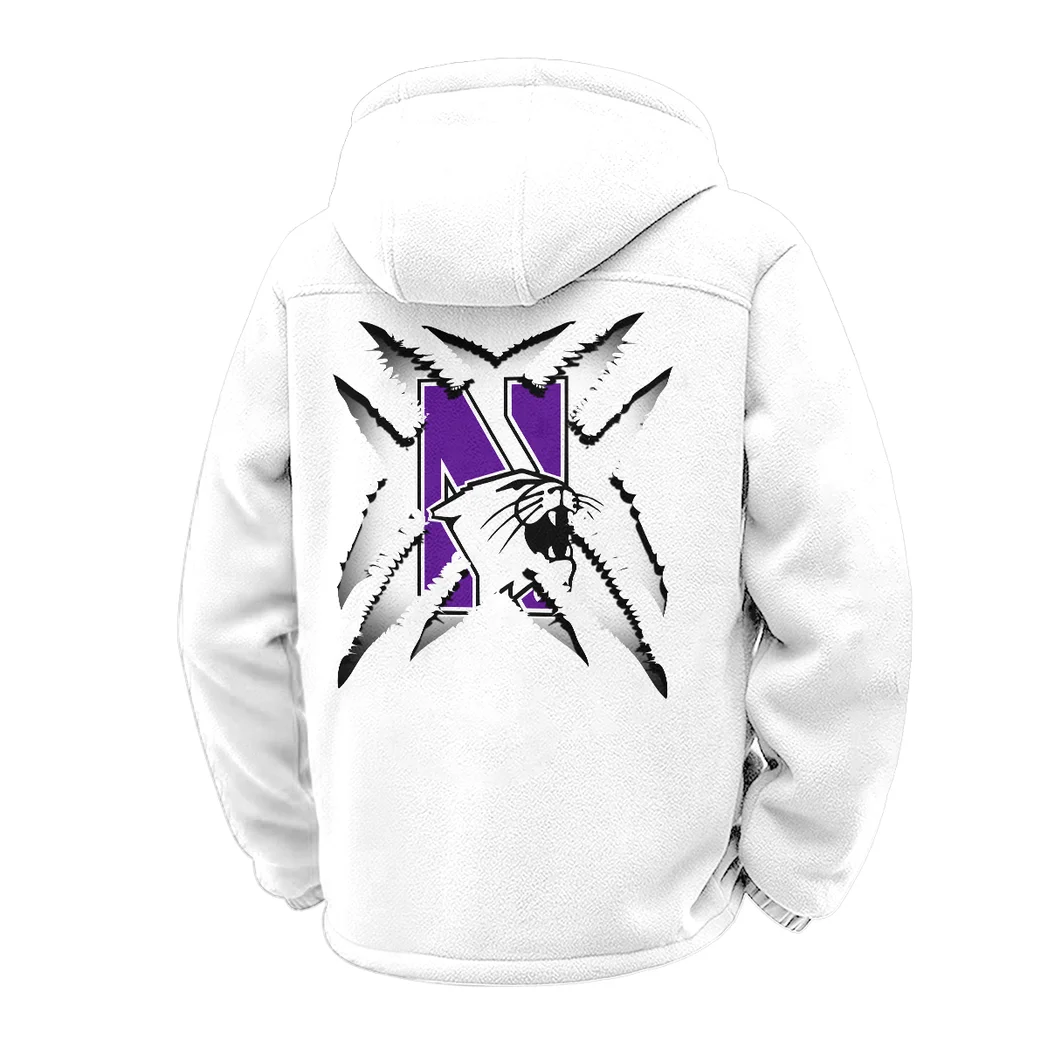 The Wildcats Winter Fleece Jacket, Thermal Winter Fleece HVN1454NW - White - Image 3