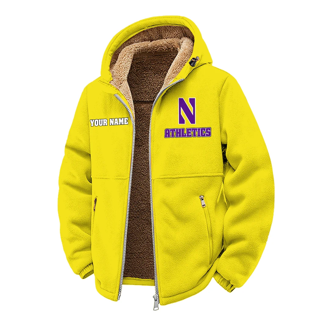 The Wildcats Winter Fleece Jacket, Thermal Winter Fleece HVN1454NW - Yellow - Image 2