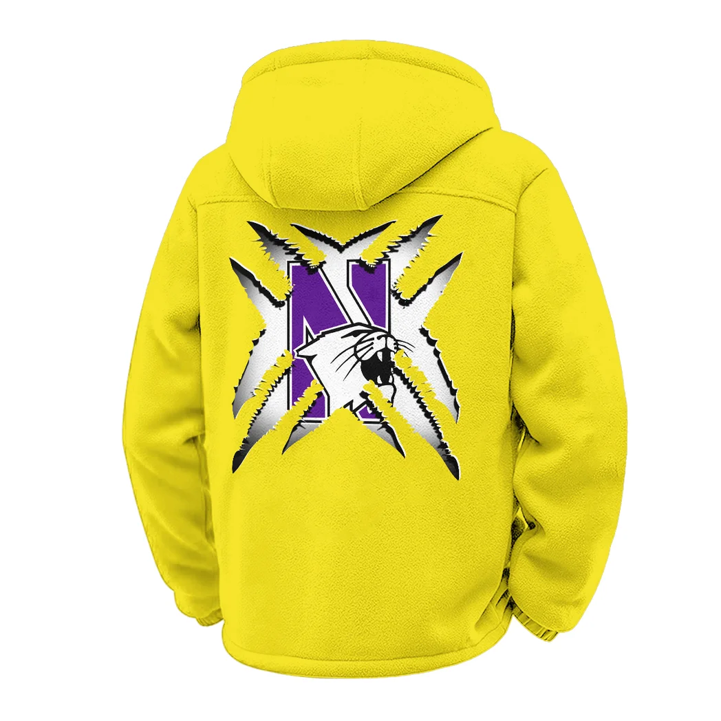 The Wildcats Winter Fleece Jacket, Thermal Winter Fleece HVN1454NW - Yellow - Image 3