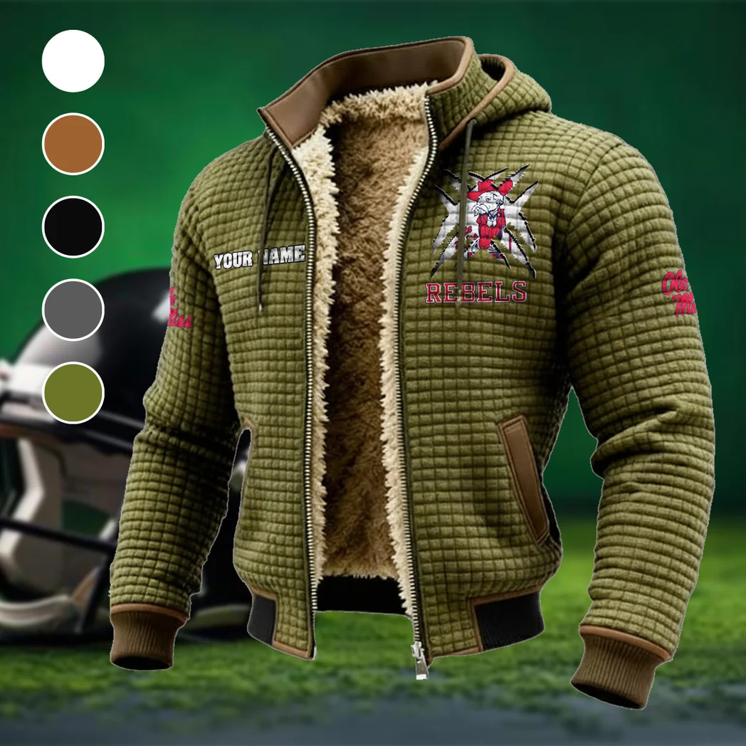 The Ole Miss Elite Fleece-Lined Hooded Jacket, Multi-Sport Winter Active Top HVN1454OM - Green