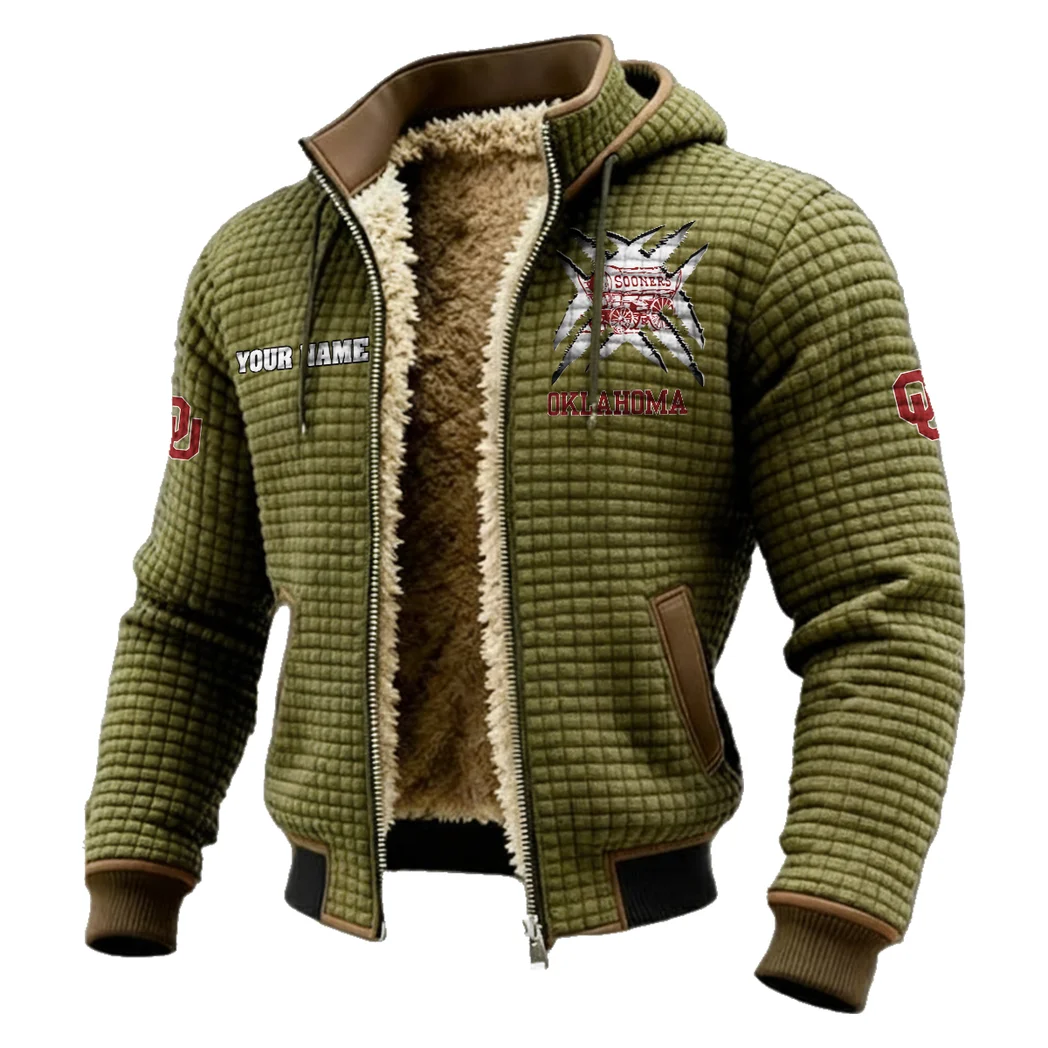 The Sooner Elite Fleece-Lined Hooded Jacket, Endurance Sport Thermal Hoody HVN1454OS - Green - Image 2