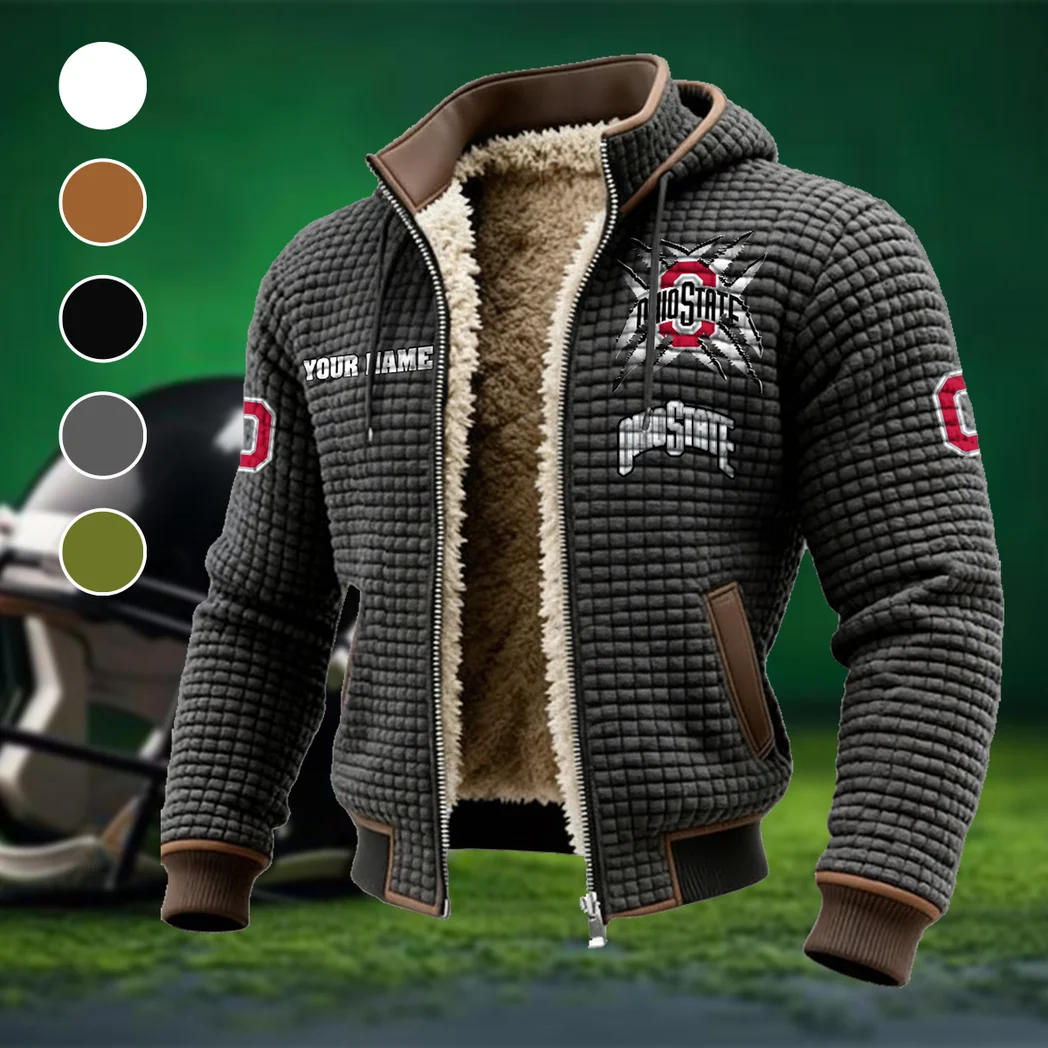 The Buckeye Force Fleece-Lined Hooded Jacket, All-Mountain Hooded Fleece HVN1454OS - Grey