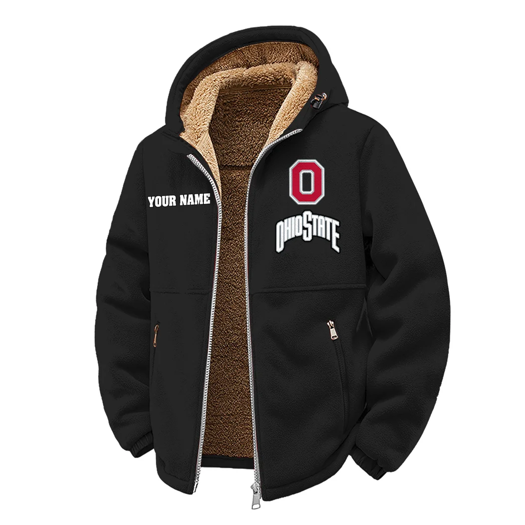 The Buckeye Force Winter Fleece Jacket, Deep Winter Comfort Fleece HVN1454OS - Black - Image 2