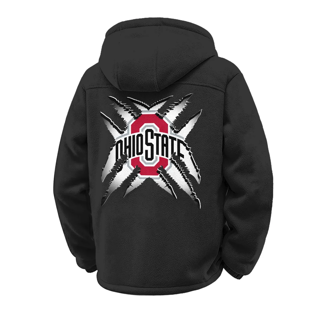 The Buckeye Force Winter Fleece Jacket, Deep Winter Comfort Fleece HVN1454OS - Black - Image 3