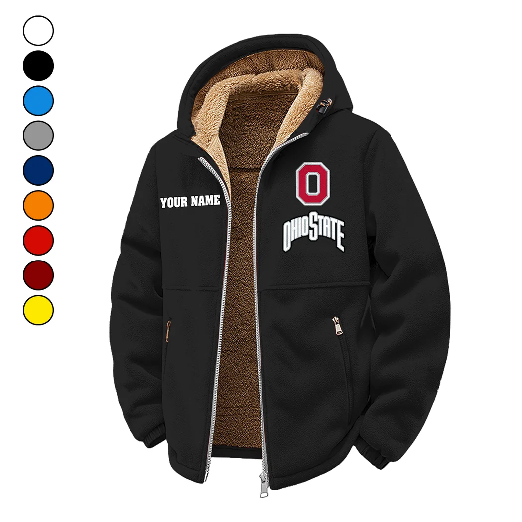 The Buckeye Force Winter Fleece Jacket, Deep Winter Comfort Fleece HVN1454OS - Black
