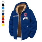 The Buckeye Force Winter Fleece Jacket, Deep Winter Comfort Fleece HVN1454OS - Navy
