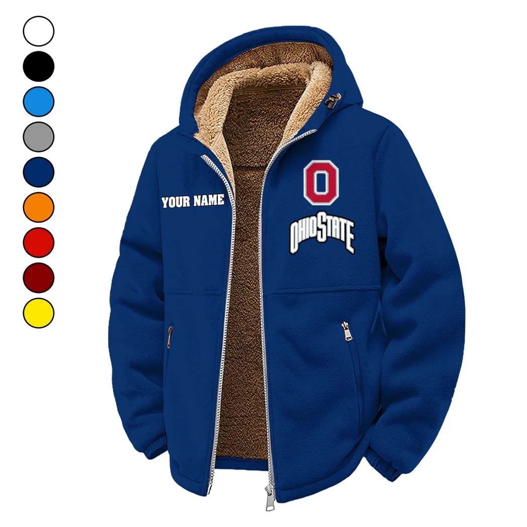 The Buckeye Force Winter Fleece Jacket, Deep Winter Comfort Fleece HVN1454OS - Navy
