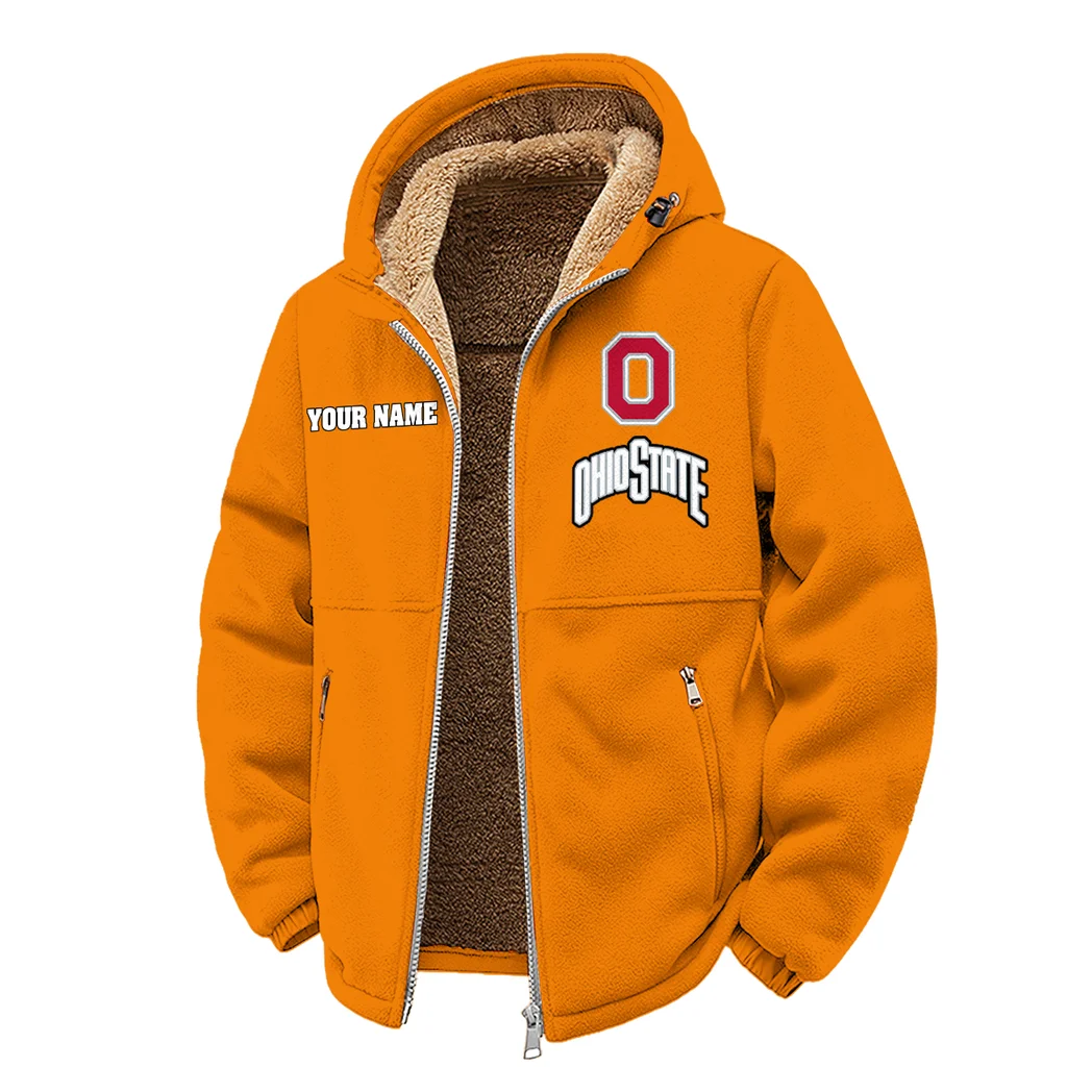 The Buckeye Force Winter Fleece Jacket, Deep Winter Comfort Fleece HVN1454OS - Orange - Image 2