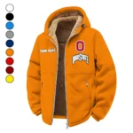 The Buckeye Force Winter Fleece Jacket, Deep Winter Comfort Fleece HVN1454OS - Orange