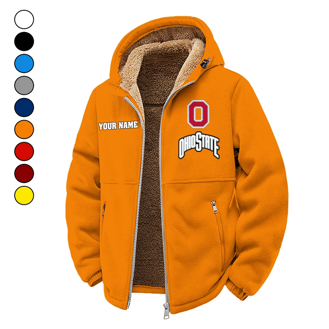 The Buckeye Force Winter Fleece Jacket, Deep Winter Comfort Fleece HVN1454OS - Orange