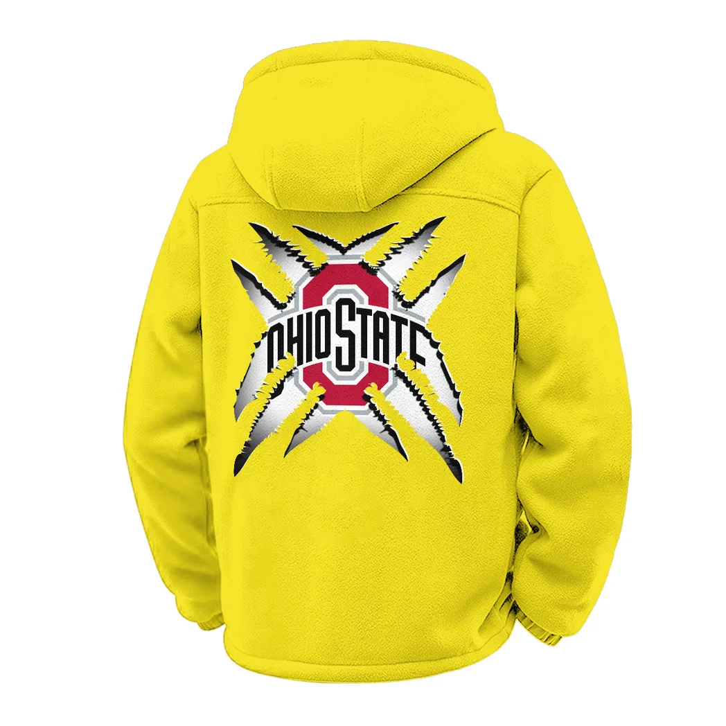 The Buckeye Force Winter Fleece Jacket, Deep Winter Comfort Fleece HVN1454OS - Yellow - Image 3