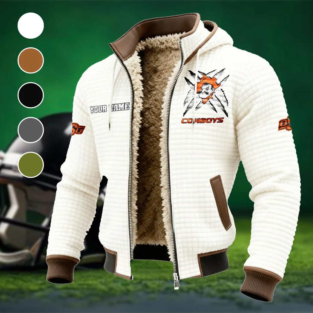 The Cowboy Spirit Fleece-Lined Hooded Jacket, Cross-Training Winter Layer HVN1454OS - White