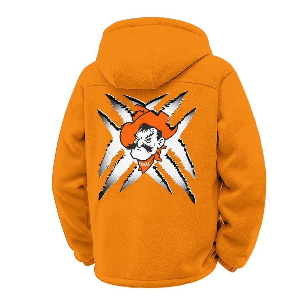 The Cowboy Spirit Winter Fleece Jacket, Essential Winter Warmth HVN1454OS - Orange - Image 3