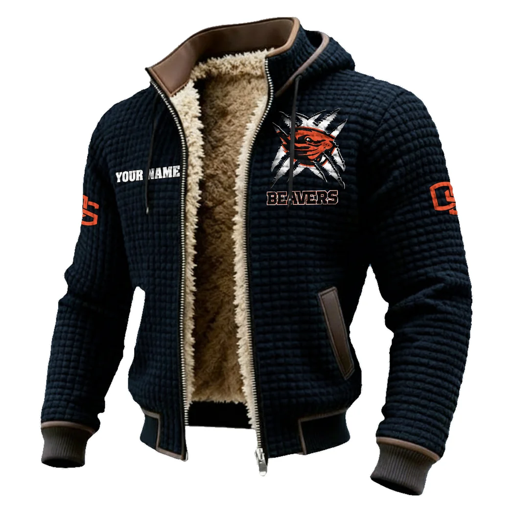 The Beaver Elite Fleece-Lined Hooded Jacket, Alpine Ascent Hooded Jacket HVN1454OS - Black - Image 2