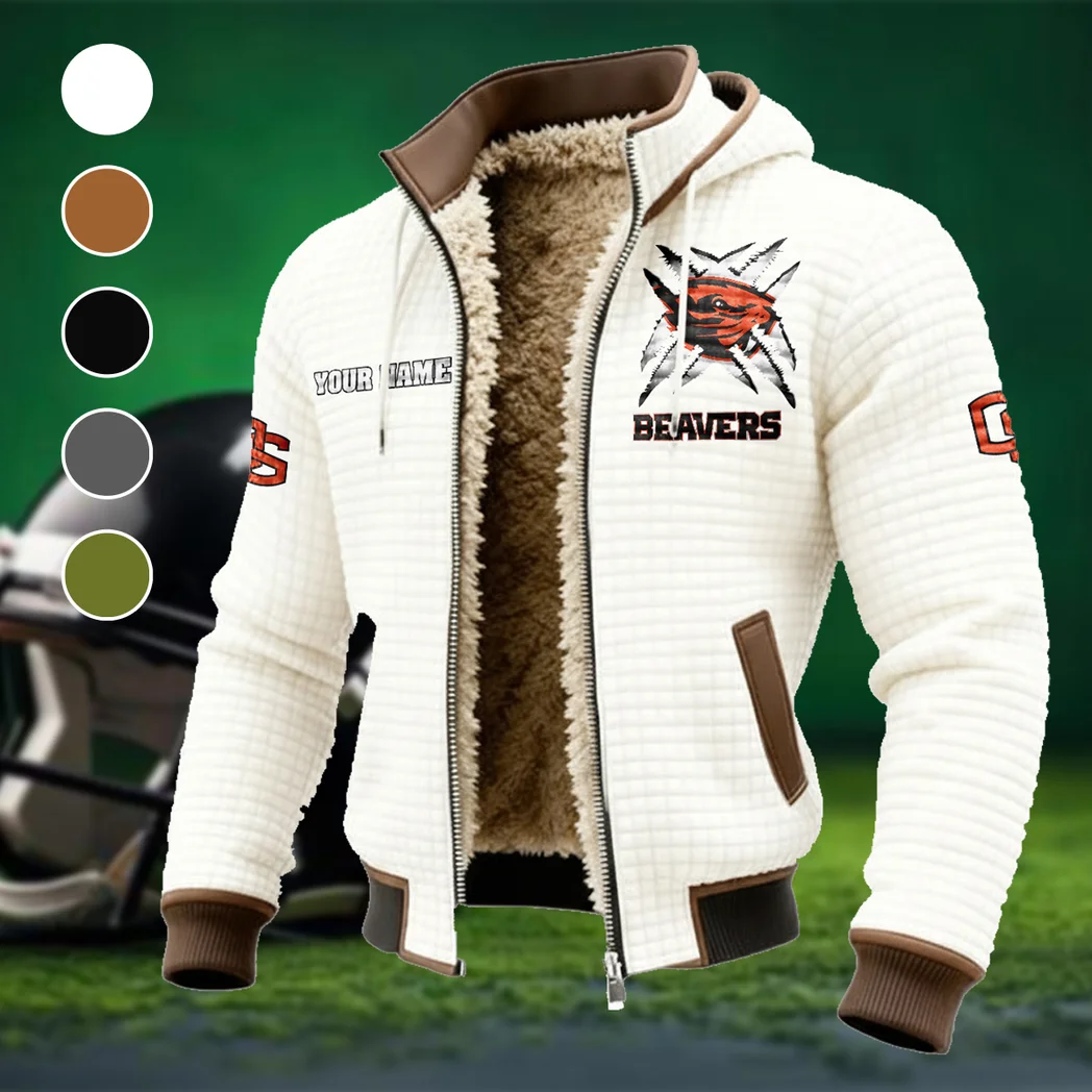 The Beaver Elite Fleece-Lined Hooded Jacket, Alpine Ascent Hooded Jacket HVN1454OS - White