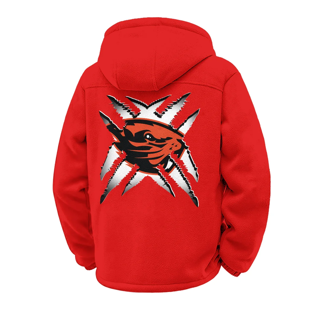 The Beaver Elite Winter Fleece Jacket, Polar Climate Fleece HVN1454OS - red - Image 3