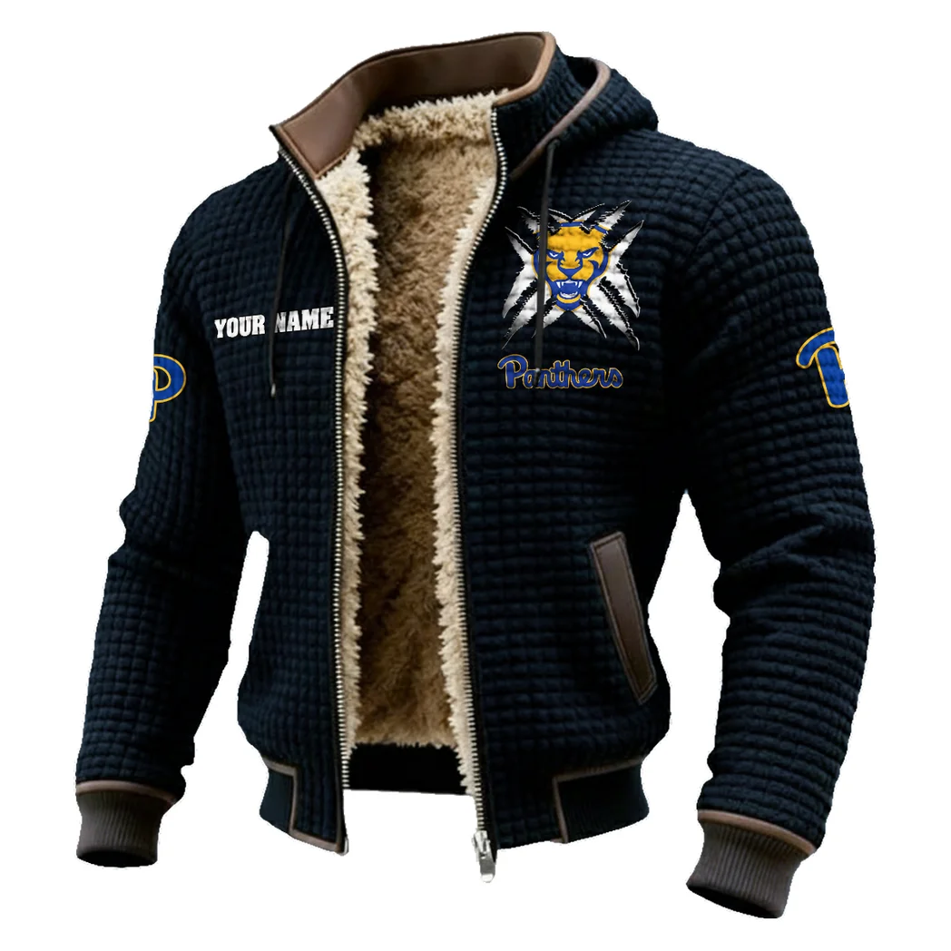 The Pitt Force Fleece-Lined Hooded Jacket, Elite Athlete Winter Jacket HVN1454PP - Black - Image 2