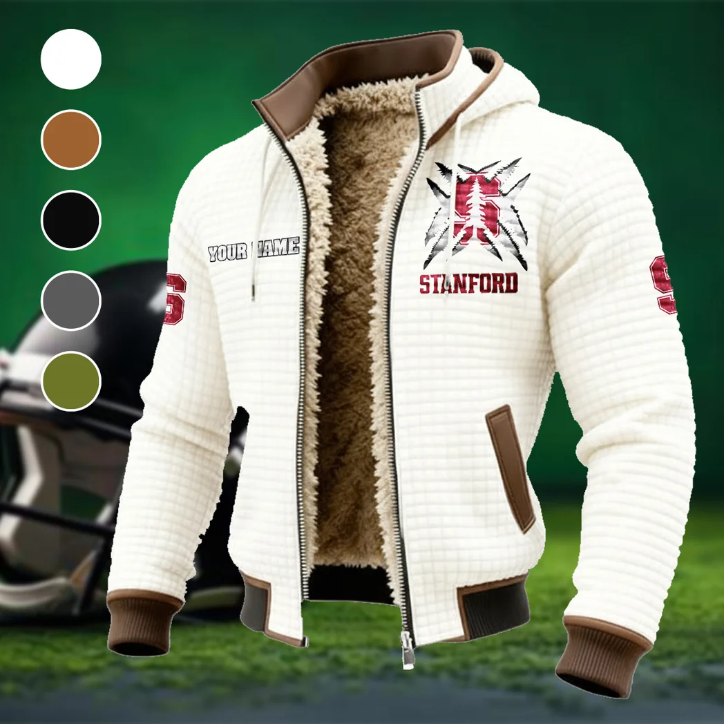 Stanford Fleece-Lined Hooded Jacket, Storm-Ready Fleece-Lined Coat HVN1454SC - White