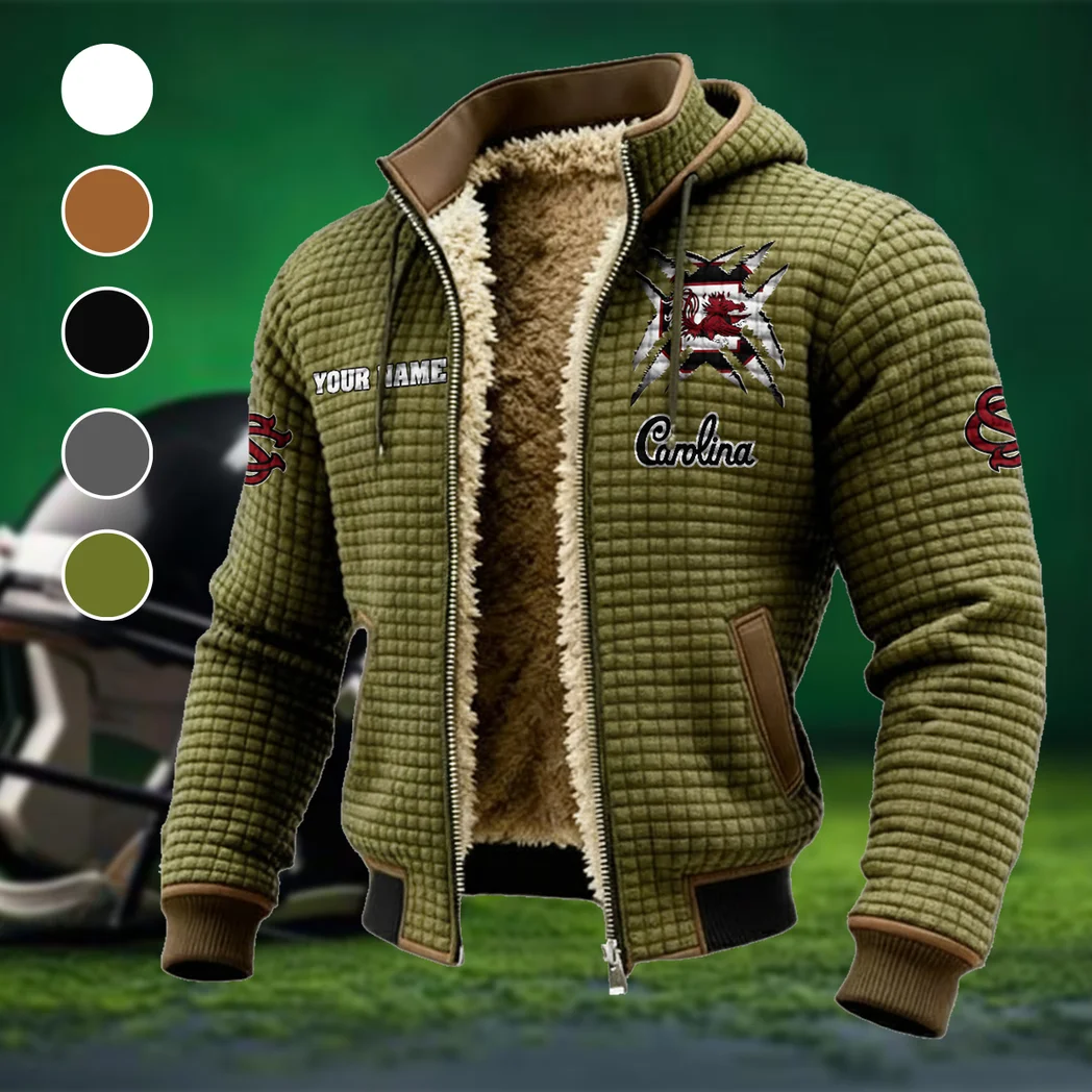 The Gamecock Pride Fleece-Lined Hooded Jacket, Arctic Protection Hooded Zip HVN1454SC - Green