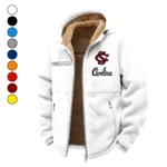 The Gamecock Pride Winter Fleece Jacket, Snow-Ready Active Fleece HVN1454SC - White