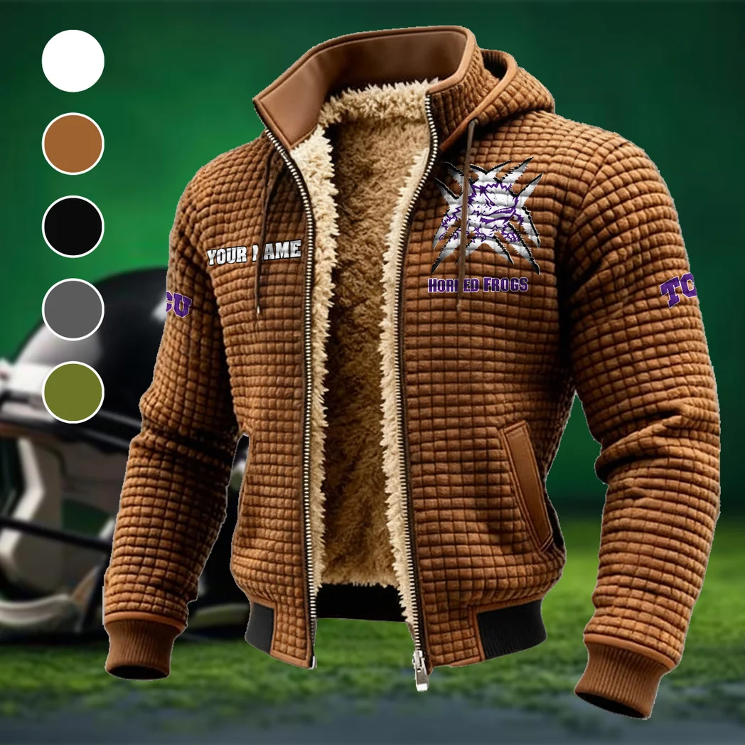 Fort Worth’s Finest Fleece-Lined Hooded Jacket, Cold-Snap Defense Jacket HVN1454TC - brown