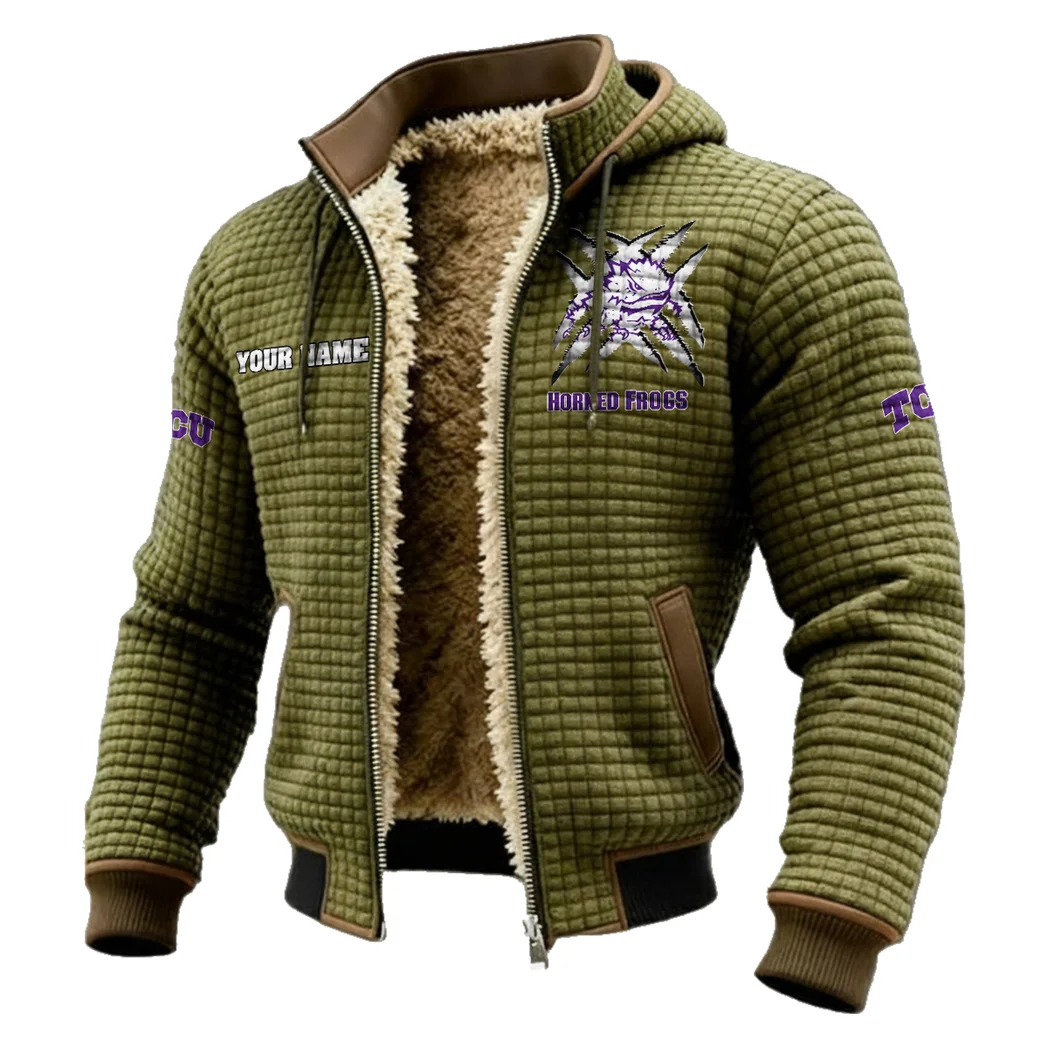 Fort Worth’s Finest Fleece-Lined Hooded Jacket, Cold-Snap Defense Jacket HVN1454TC - Green - Image 2