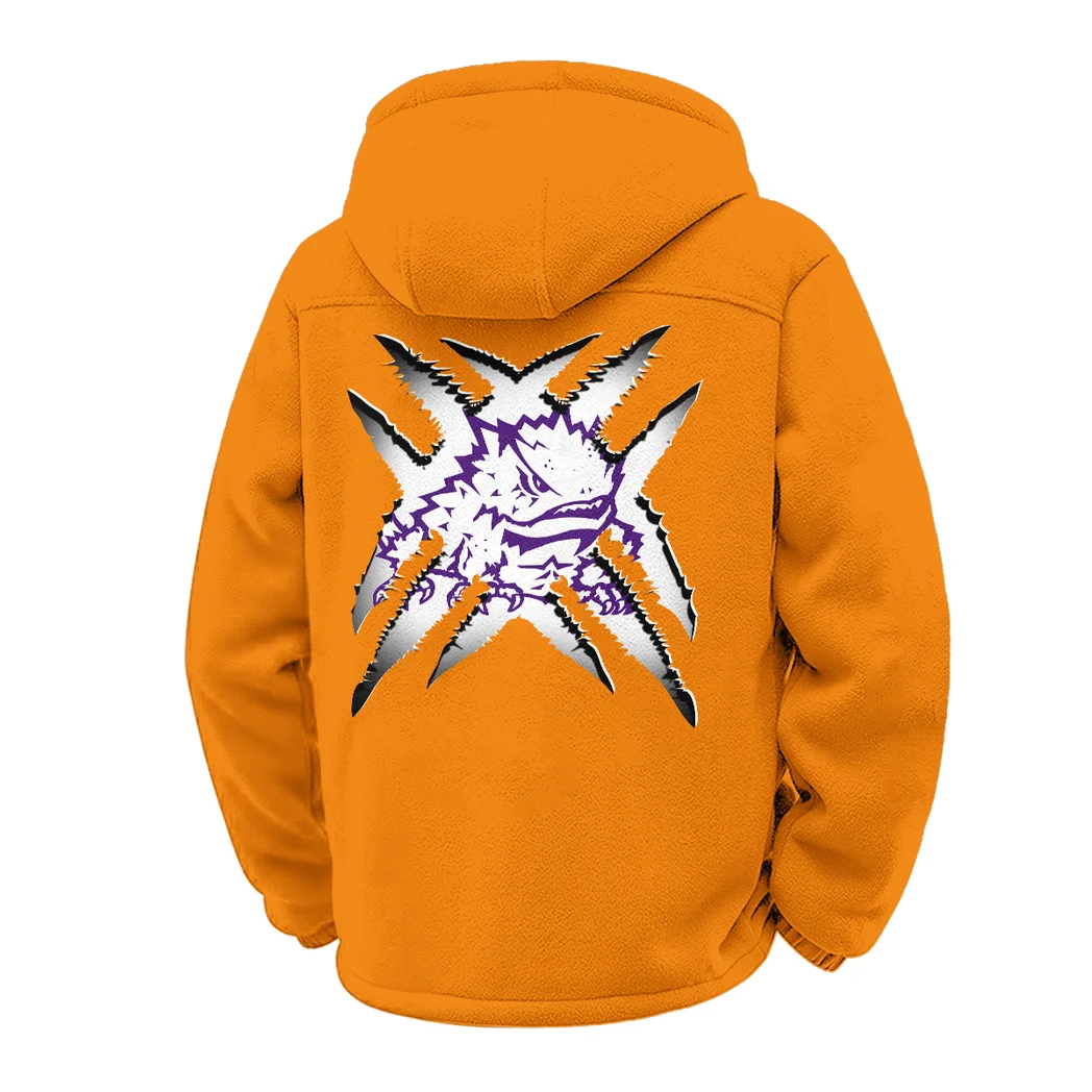 Fort Worth’s Finest Winter Fleece Jacket, Winter Endurance Jacket HVN1454TC - Orange - Image 3