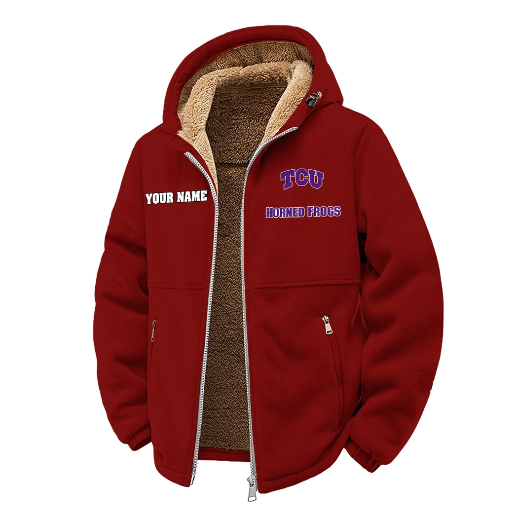 Fort Worth’s Finest Winter Fleece Jacket, Winter Endurance Jacket HVN1454TC - Wine - Image 2