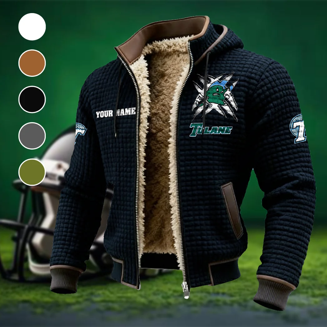 The Green Wave Fleece-Lined Hooded Jacket, Rugged Terrain Fleece Hoody HVN1454TG - Black