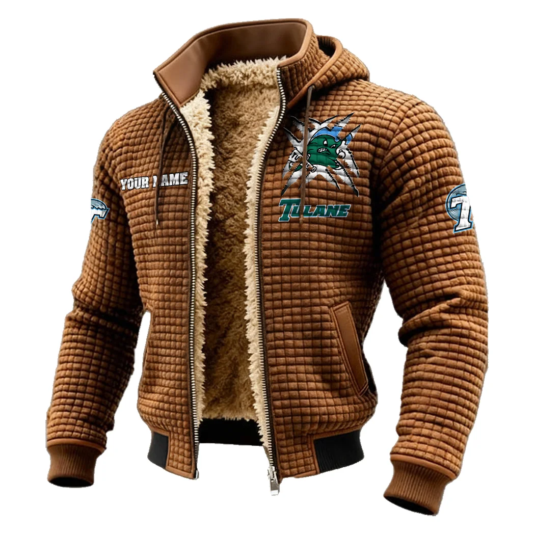 The Green Wave Fleece-Lined Hooded Jacket, Rugged Terrain Fleece Hoody HVN1454TG - brown - Image 2