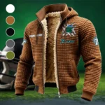 The Green Wave Fleece-Lined Hooded Jacket, Rugged Terrain Fleece Hoody HVN1454TG - brown