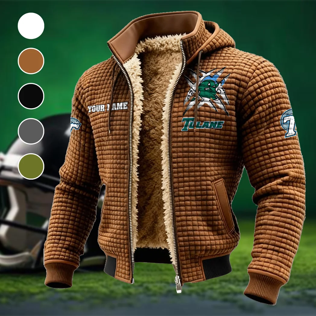 The Green Wave Fleece-Lined Hooded Jacket, Rugged Terrain Fleece Hoody HVN1454TG - brown