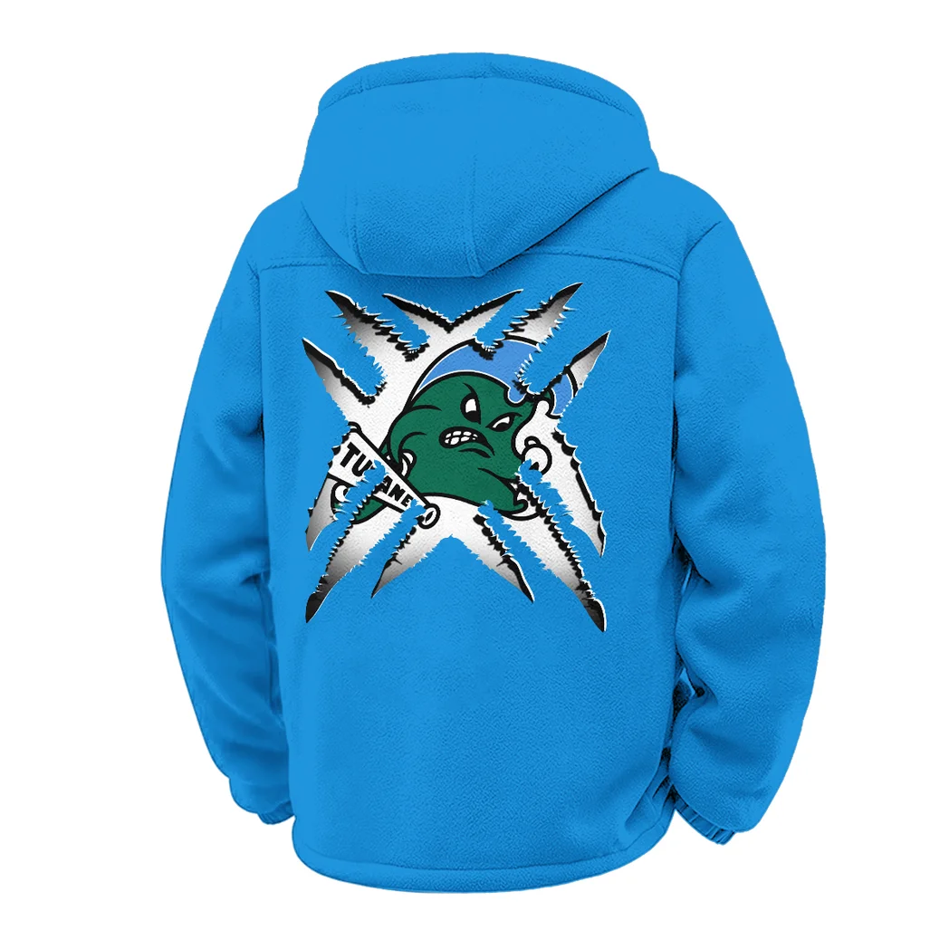 The Green Wave Winter Fleece Jacket, Ultra-Soft Fleece Shell HVN1454TG - cyan - Image 3