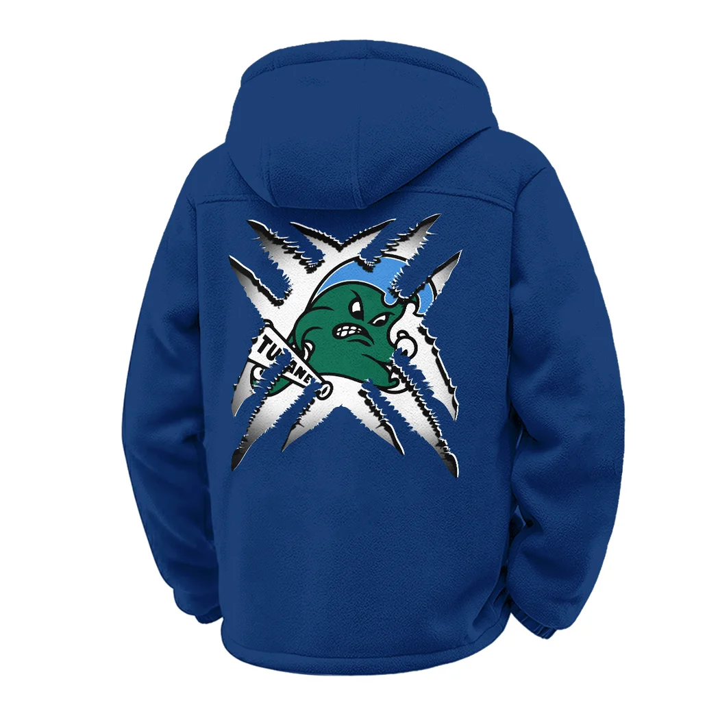The Green Wave Winter Fleece Jacket, Ultra-Soft Fleece Shell HVN1454TG - Navy - Image 3