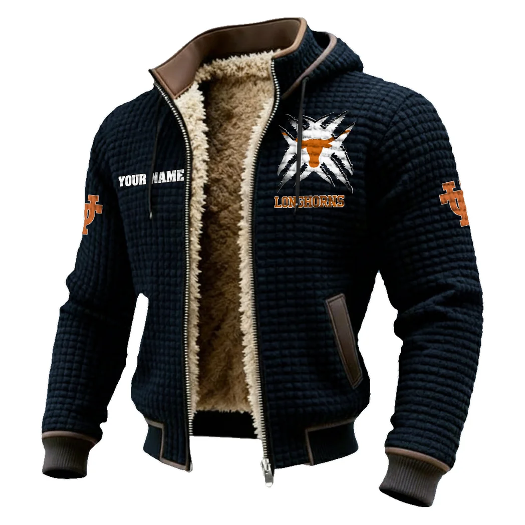 The Texas Power Fleece-Lined Hooded Jacket, Ultra-Soft Plush Lined Jacket HVN1454TL - Black - Image 2