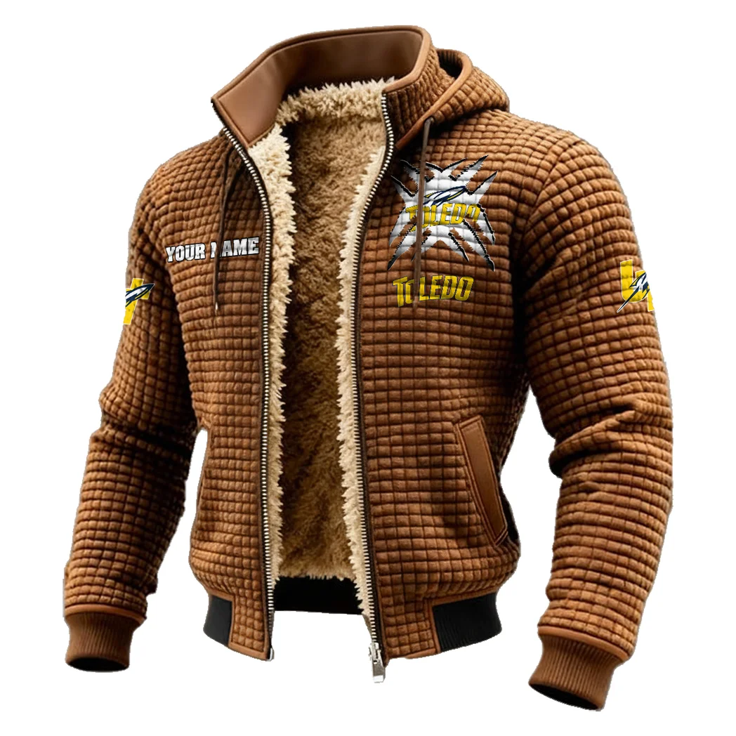 The Toledo Force Fleece-Lined Hooded Jacket, Thermal Core Fleece Jacket HVN1454TR - brown - Image 2