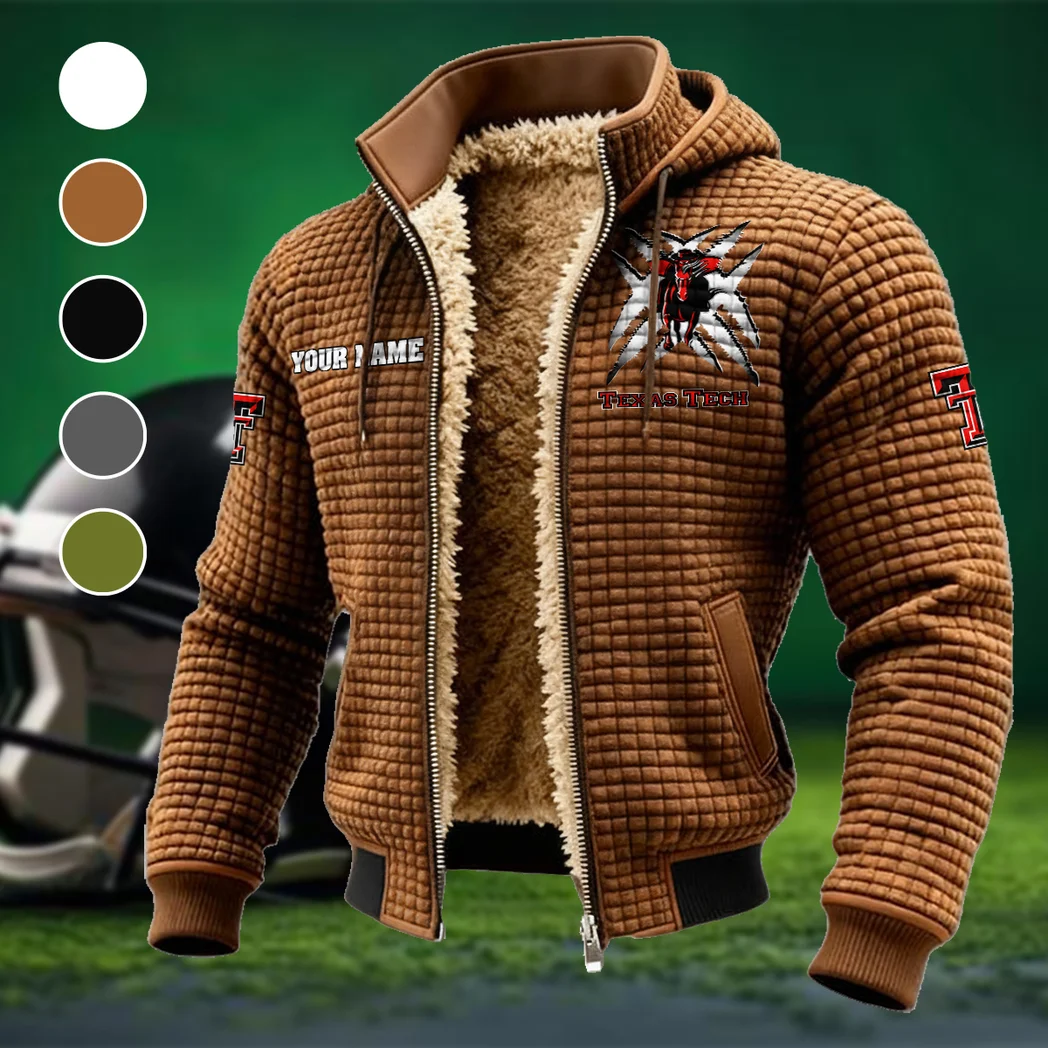 The Red Raider Elite Fleece-Lined Hooded Jacket, Brushed Interior Winter Jacket HVN1454TT - brown