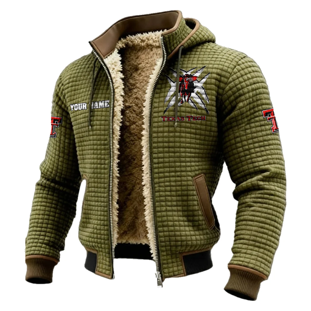 The Red Raider Elite Fleece-Lined Hooded Jacket, Brushed Interior Winter Jacket HVN1454TT - Green - Image 2