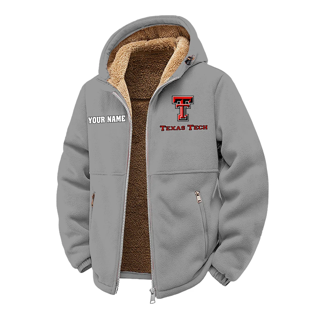 The Red Raider Elite Winter Fleece Jacket, Anti-Pill Thermal Fleece HVN1454TT - Grey - Image 2