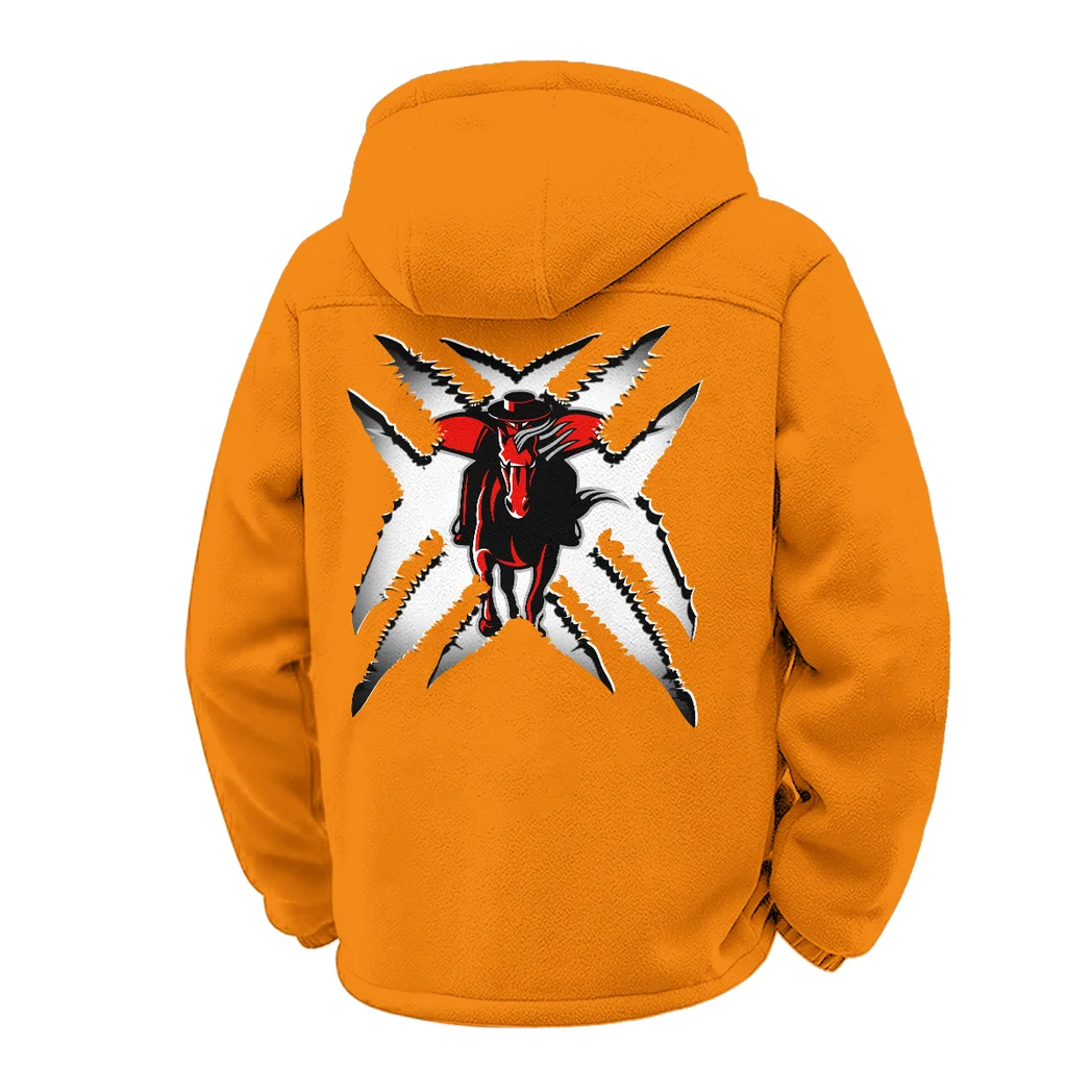 The Red Raider Elite Winter Fleece Jacket, Anti-Pill Thermal Fleece HVN1454TT - Orange - Image 3