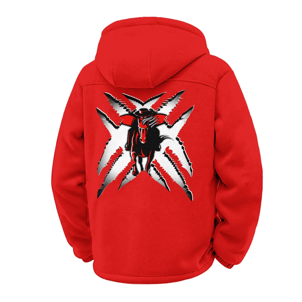 The Red Raider Elite Winter Fleece Jacket, Anti-Pill Thermal Fleece HVN1454TT - red - Image 3
