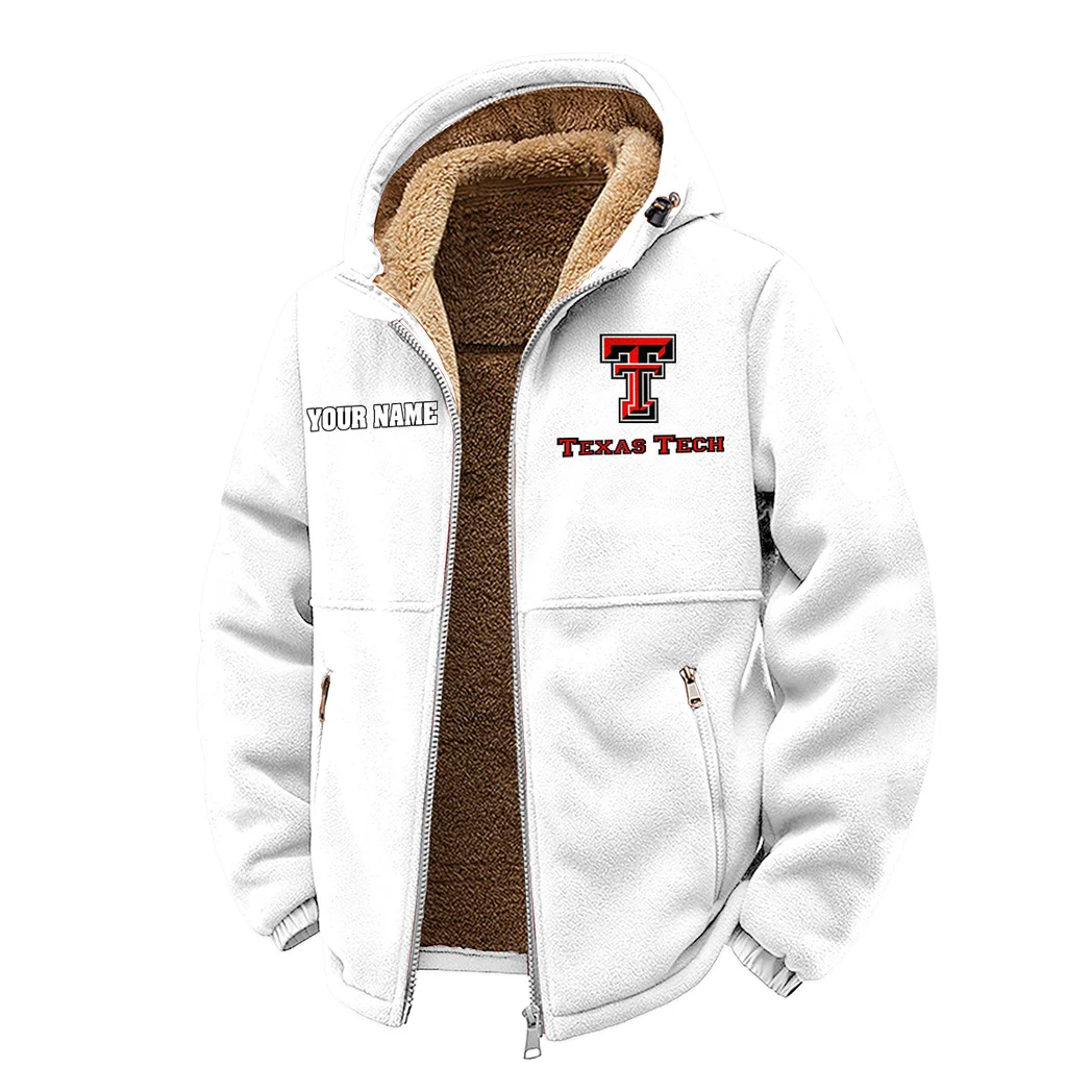 The Red Raider Elite Winter Fleece Jacket, Anti-Pill Thermal Fleece HVN1454TT - White - Image 2