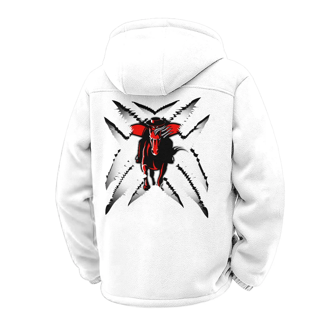 The Red Raider Elite Winter Fleece Jacket, Anti-Pill Thermal Fleece HVN1454TT - White - Image 3