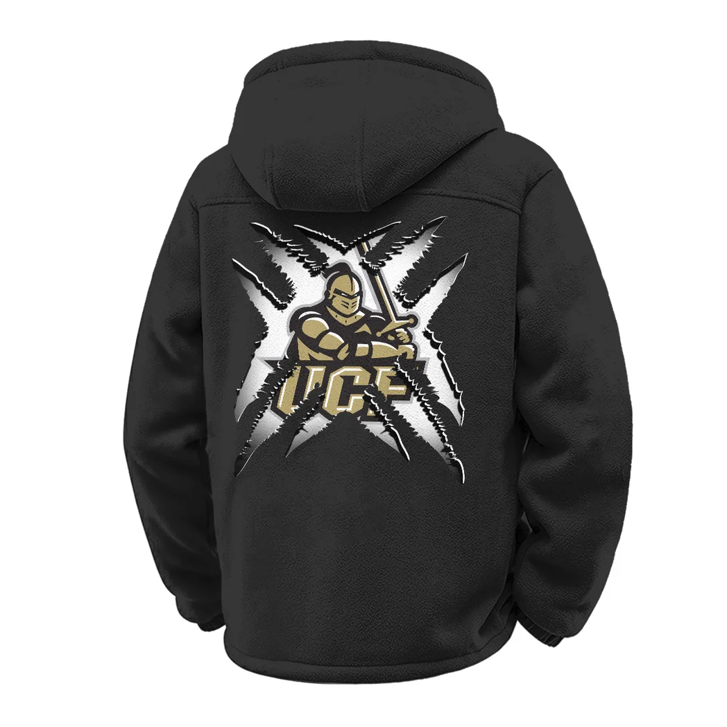 The UCF Power Winter Fleece Jacket, Warm Core Loft Fleece HVN1454UC - Black - Image 3