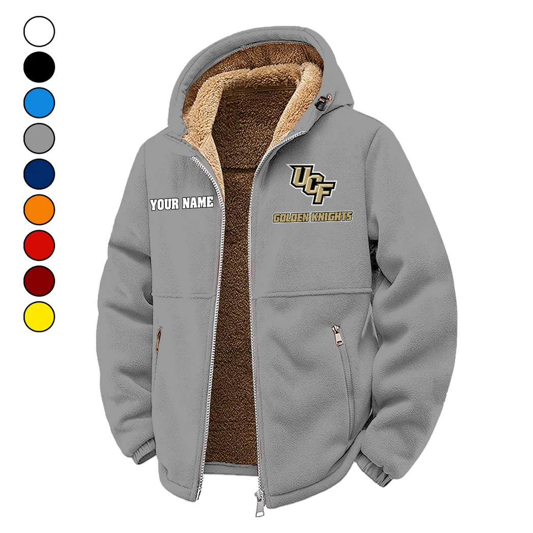 The UCF Power Winter Fleece Jacket, Warm Core Loft Fleece HVN1454UC - Grey
