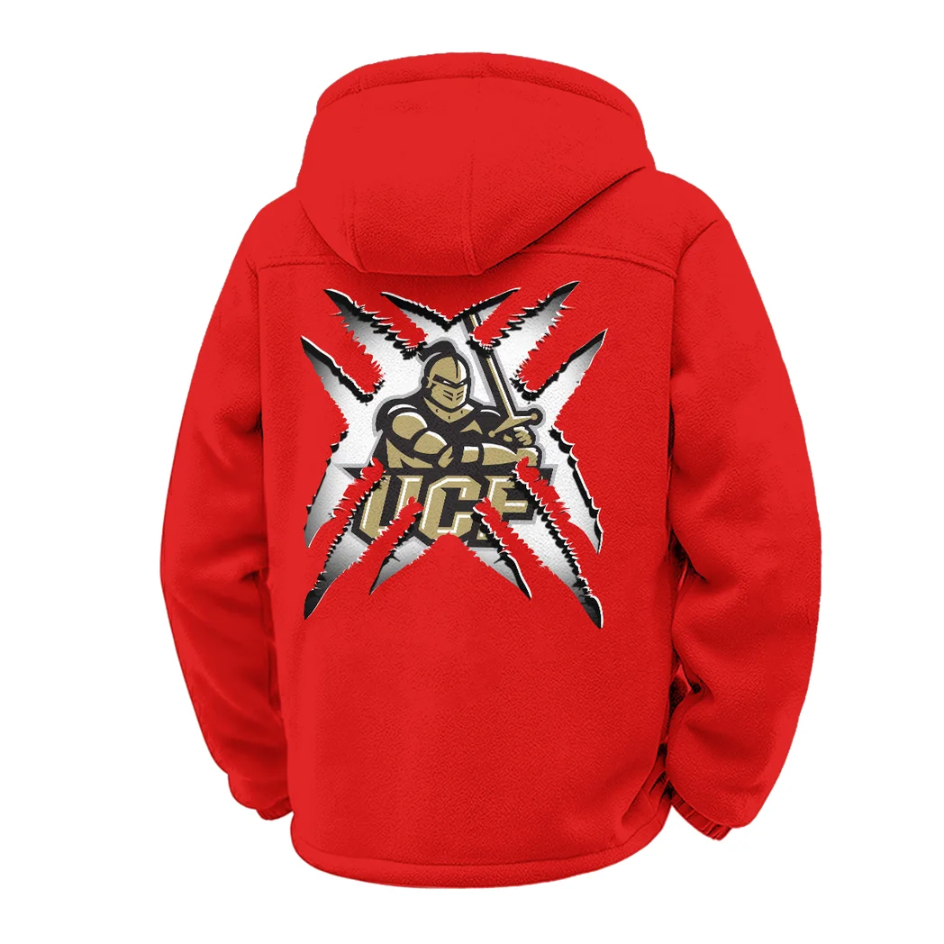 The UCF Power Winter Fleece Jacket, Warm Core Loft Fleece HVN1454UC - red - Image 3