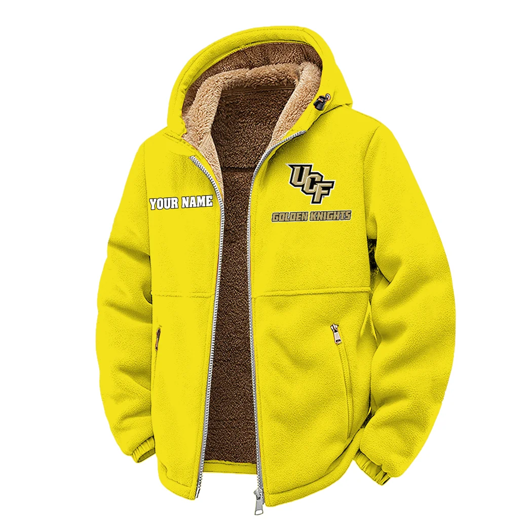 The UCF Power Winter Fleece Jacket, Warm Core Loft Fleece HVN1454UC - Yellow - Image 2